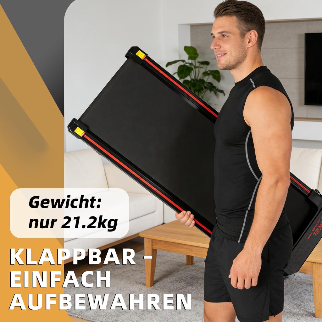 Electric Treadmill, Foldable for Home Up To 12 Km/h, with App, Remote Control and LED Display, Adjustable Incline, Up To 120kg, LED Display, 0.75 HP
