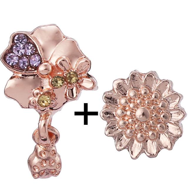 2pcs /Lot New Trend Crown Feather Zircon Hollow Leaves Beads Fit Original Brand Charms Silver Color Bracelets Women Diy Jewelry