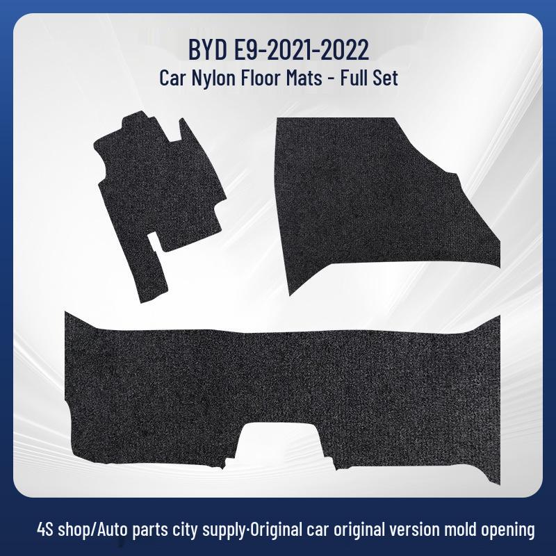 Durable Floor & Trunk Mats for BYD E9-21-22 Models - Thickened, Wear-Resistant Nylon