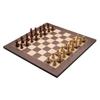 Jeu d'échecs de Luxe - ENGELHART - Bois marqueté Erable et Noyer - Pièces sculptées - Marron/Naturel