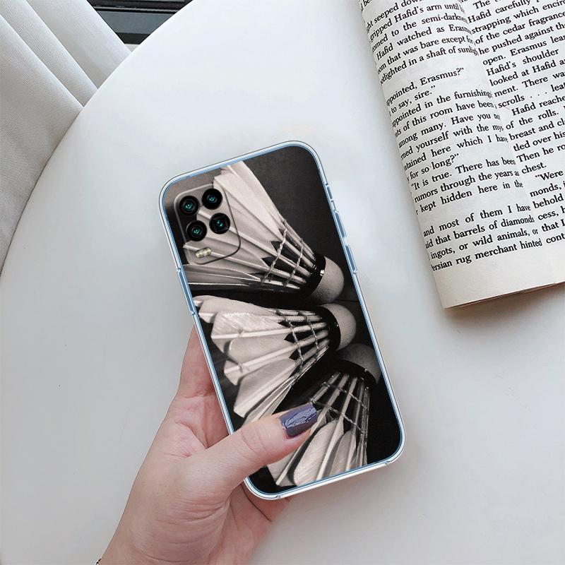 

RA6 Badminton Sports Transparent Phone Case for Samsung Galaxy A04 A04S A14 A23 A34 A54 M23 M33 M52 M53 Galaxy A14