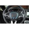 For Dodge Challenger 2015-2023 Light Blue Vinyl Steering Wheel Horn Ring Trim