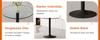 Modern Minimalist Round Bar Table Made of Tempered Glass: Diameter of 89 Cm, Height of 92 Cm, Ideal for a Slightly Luxurious Atmosphere.