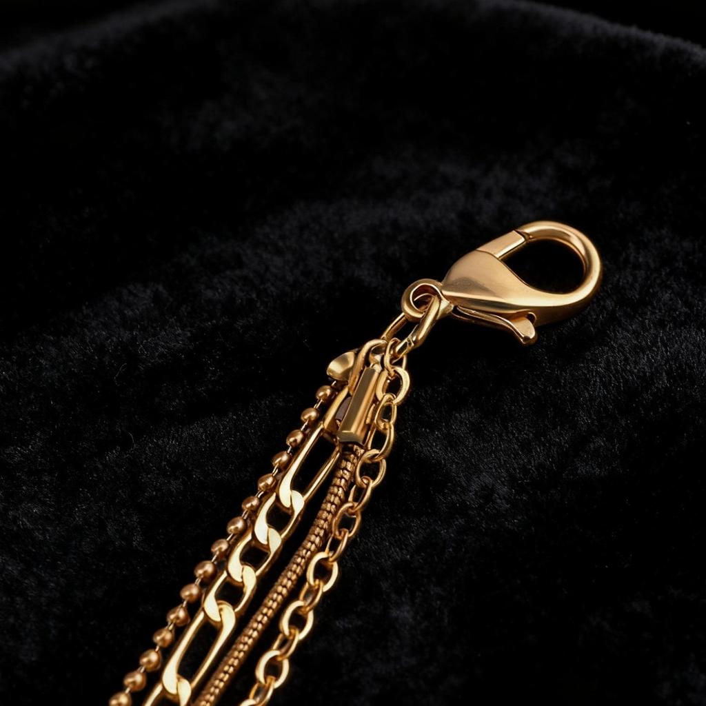 American Style Multi-layer Rhinestone Cross Pendant Necklace