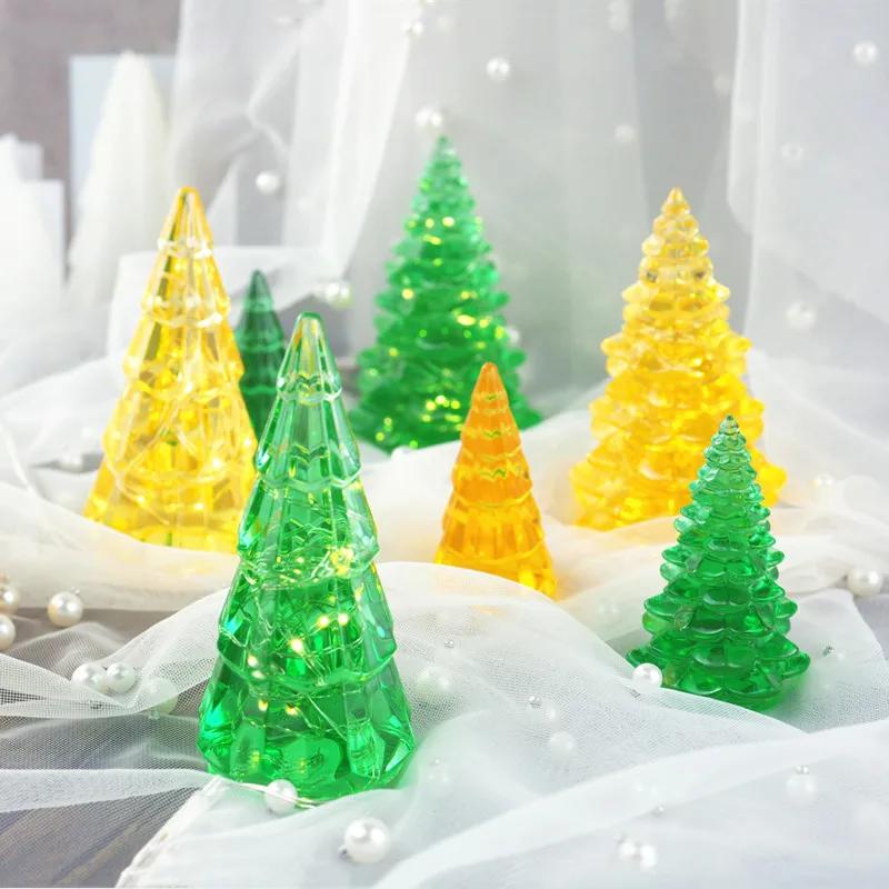 New Fuuny Silicone Mold Glue Mold Christmas Tree Handmade Mold Night Light Table Creative Mirror Silicone Mold Candlestick
