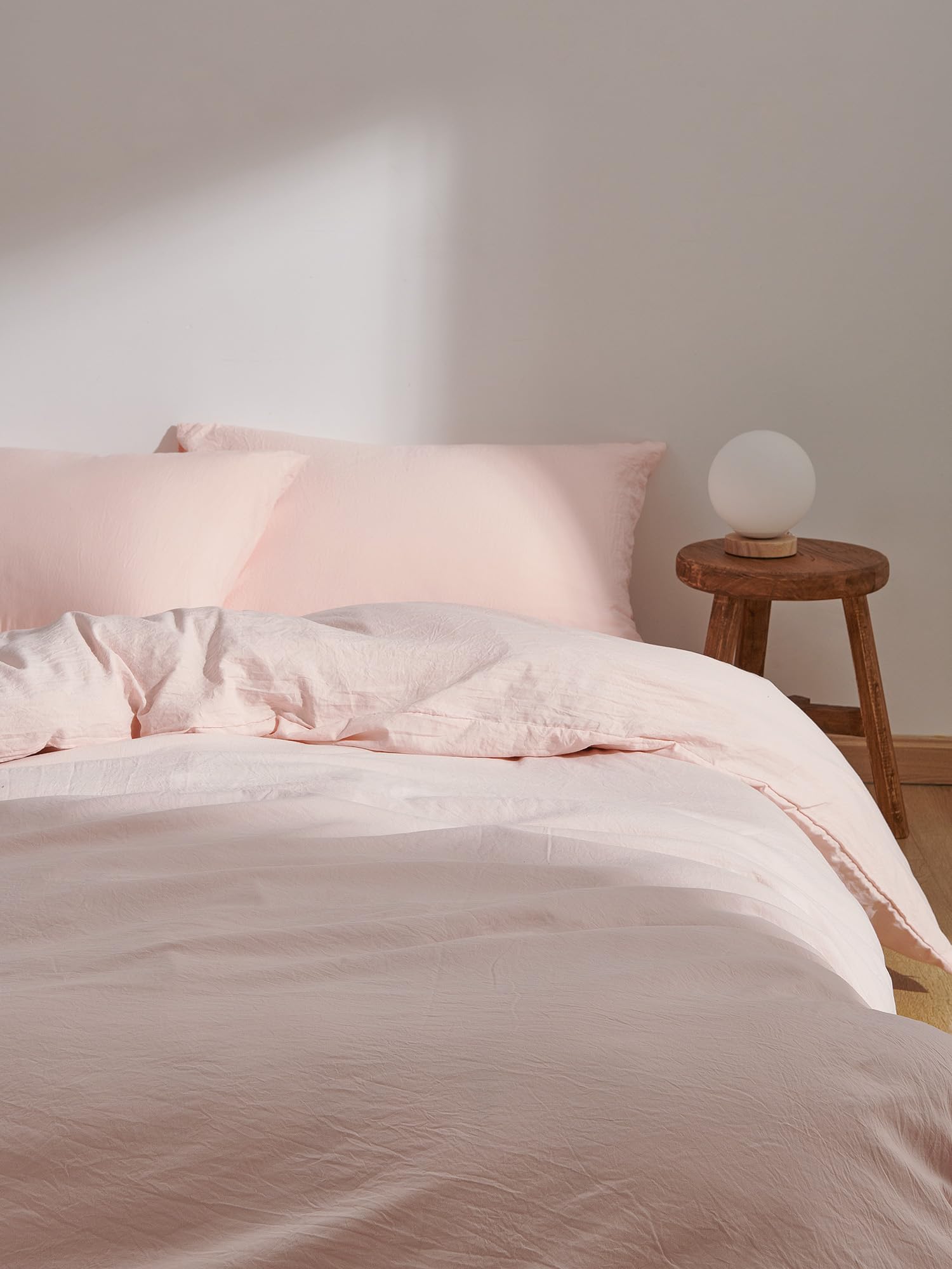 

Kumori Bedding Duvet Cover Soft Fitted Machine Solid Set, Set, Washed, Wrinkle-Free, (Duvet Cover, Sheet, Pillowcase), Moisture-Wicking, Quick-Drying, розовый