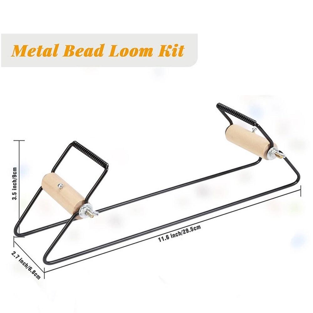 Weaving Beading Loom Easy-to-Use DIY Tool with Elastic Band Charm Czech Glass Beads Needle for Bracelet Necklace Jewelry Makinng