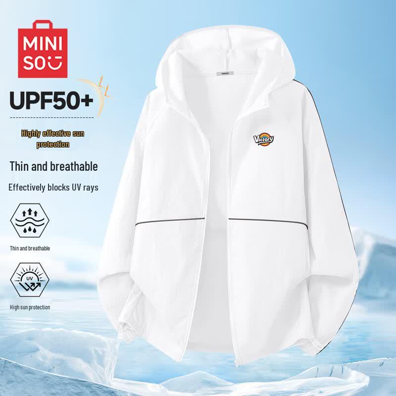 MINISO Men's Color-block Hooded Sun Protection Jacket