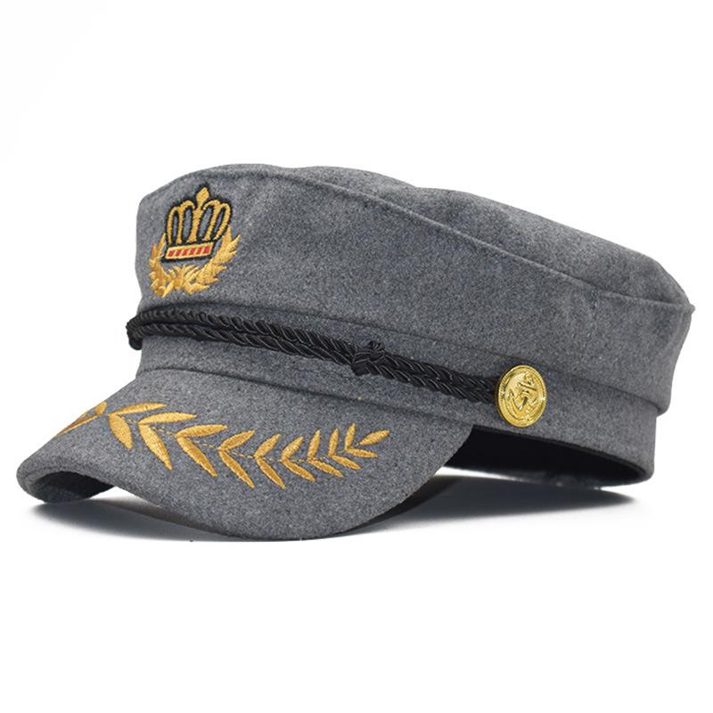 Women Yacht Captain Sailor Hat Woollen Newsboy Cabbie Baker Boy Peaked Beret Cap