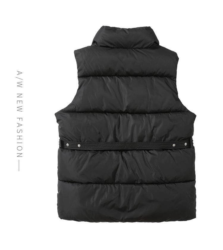 Large Size Down Cotton Vest Women's Short Autumn and Winter Thickened Vest Vest Vest Jacket