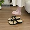 Slippers Women's Summer Wear 2025 New Retro Niche Sandals Korean Version Fairy Flat-bottomed Vacation Seaside Beach Shoes
