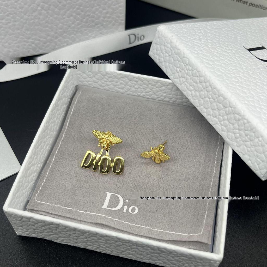 Golden Bee Asymmetrical Earrings for Women: Unique Design