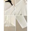 Bows Sun Protection Knit Cardigan Women's Summer Thin Small Waistcoat Short Outer Matching Halter Skirt Shawl Blouse