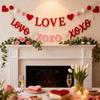 Striscione a Cuori per San Valentino 150cm Ghirlanda in Feltro Decorazione per Feste Romantica Decorazione per la Casa Striscione dell'Amore Per Anniversario Strumento