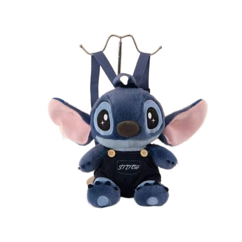 Kawaii Stitch Bag Plush Backpack Bagpack Double Shoulder Crossbody Bag Storage Pouch Plushie Anime Toy Gift for Girls