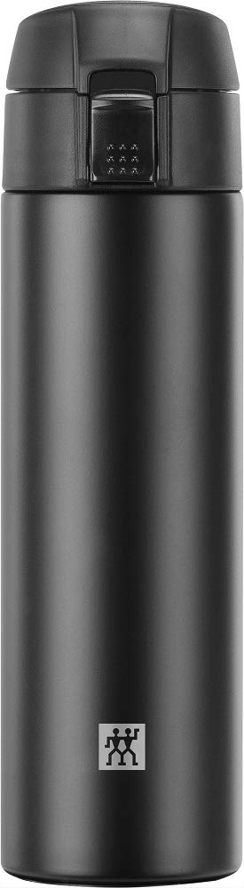 Zwilling Travel Mug 450ml Black Stainless Steel Water Open Japanese ZWILLING THERMO - Bottle, Insulated, One-Touch [Official Retailer] 39500-508 чёрный