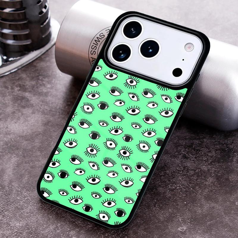 Eyes Pattern Phone Case for iPhone 17 16 15 Pro Max Air 14 13 12 11 Plus Shockproof Cover
