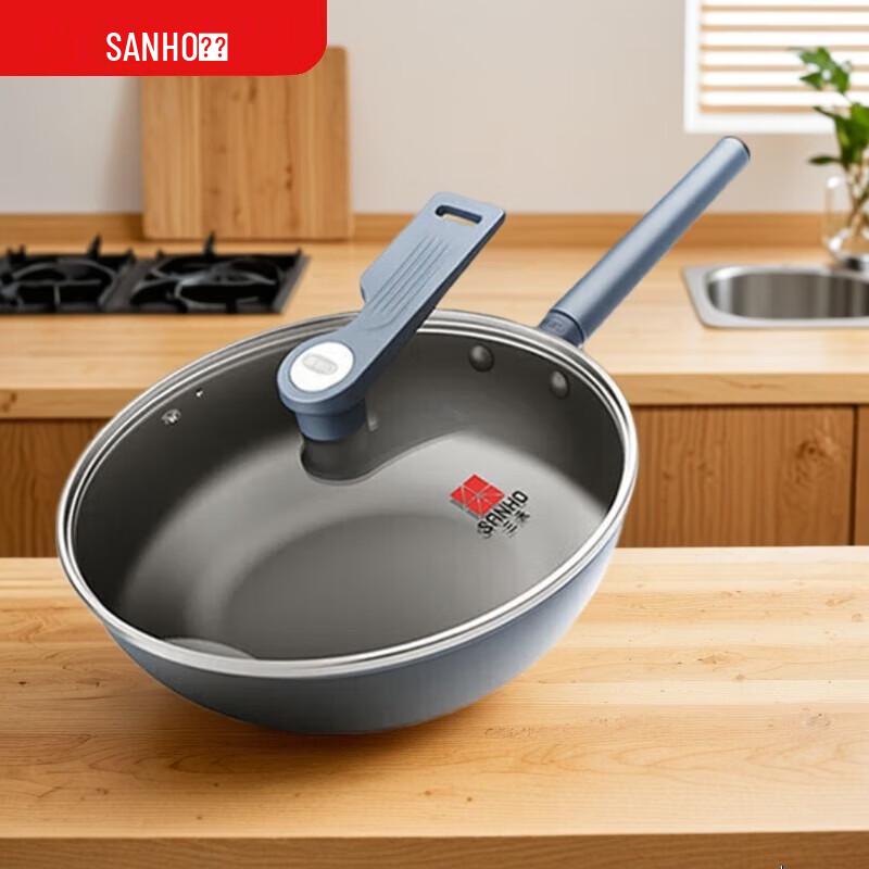 

Sanhe Coating-Free Non-Stick Wok with Standable Lid