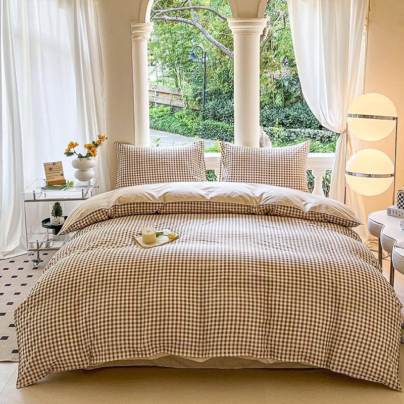 Four-piece Cartoon Single-piece Bedding Dormitory Bed Sheet Quilt Cover Ins Quilt Cover Three-piece Set Spring