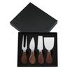 Walnut Handle Boxed Cheese Knife 4/6Piece Set Small Fork Cutlery Cream Baking Tool
