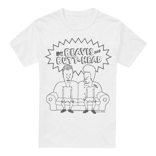 Beavis & Butthead Mens Couch Logo T-Shirt