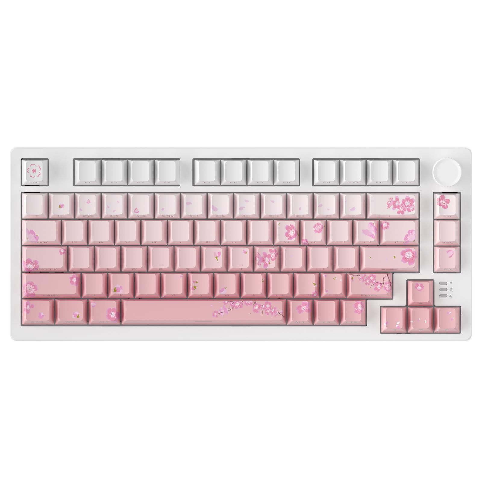 

DAREU EK75PRO Gaming Keyboard Wireless Cherry Pink Tenkeyless Mechanical Keyboard USB Connectable Gasket Mount 81 Keys English Layout Cute RGB Hot