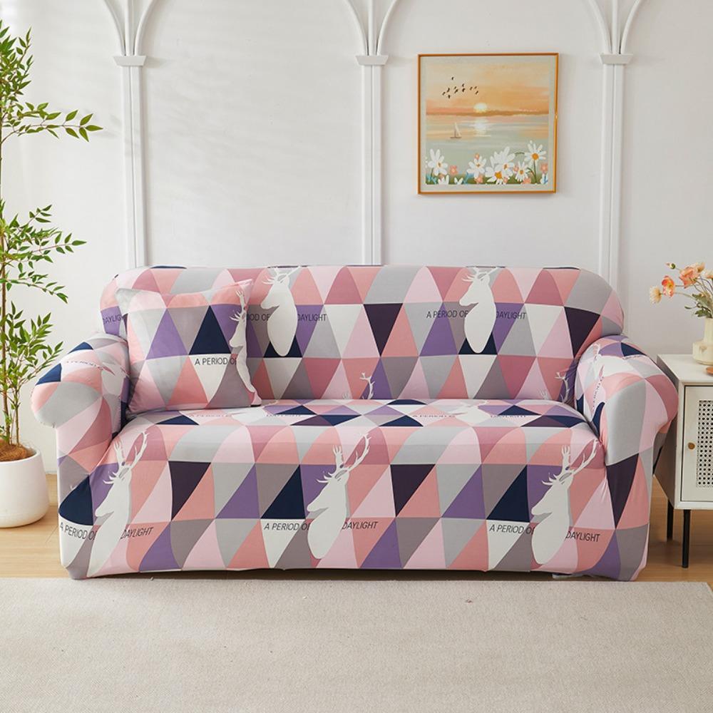 Elastic Printed Sofa Cover Universal Stretchable Slipcouch Protector Furniture Protector