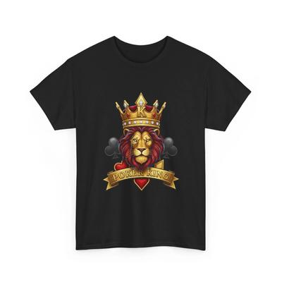 Royal Lion Poker T-Shirt | Crowned Lion Emblem, Royalty Casino Player, Gift Tee