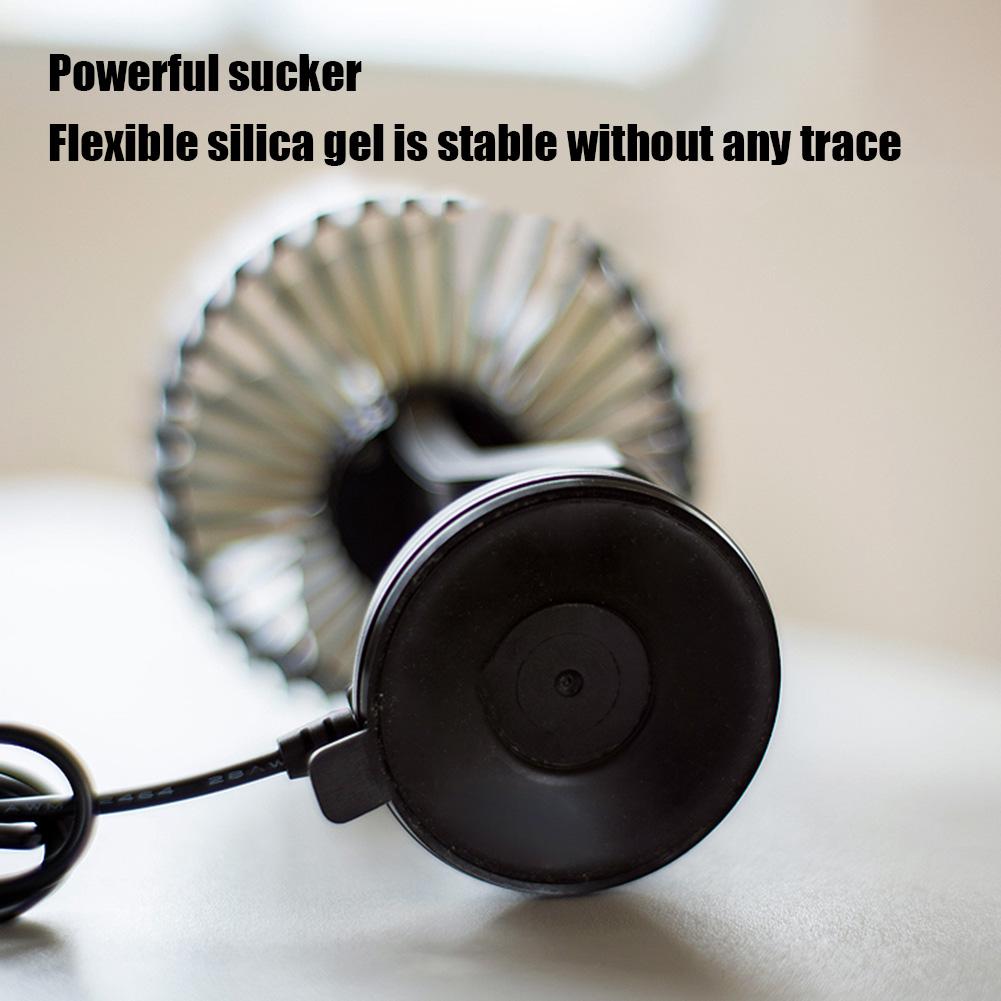 USB Powered Vehicle Car Truck Fan Low Noise Car Vehicles Automotive Cooler with Suction Cup Dash Windshield Desk Fan