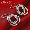 Exquisite 925 Sterling Silver Frosted Round Earrings for Women, Fashionable Engagement Accessories, Charming Jewelry