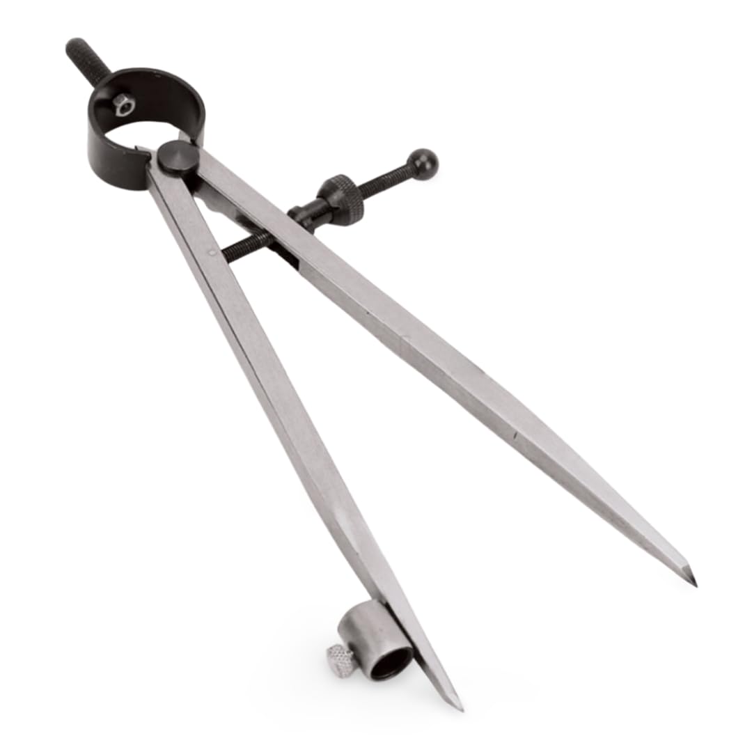 

Uccellino Drafting Compass, Architectural Compass with Spring, Pen Holder, Scribing Tool, and Leathercraft Divider (150mm)