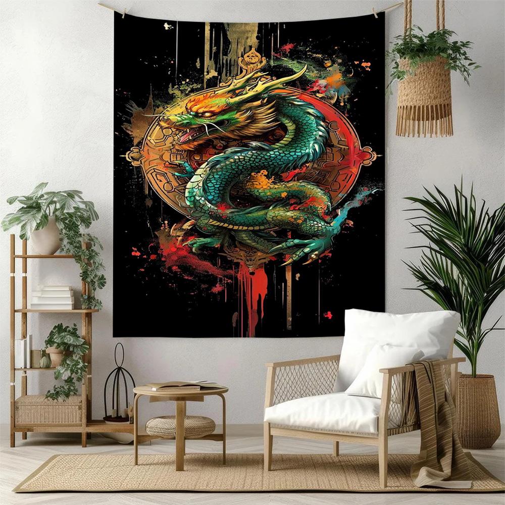 Dragon Wall Decor Tapestry Art For Pet Memorial Birthdaywedding Party Backdrop Family Gift