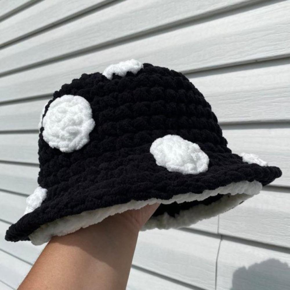 Versatile Crochet Yarn Hat Thick Autumn Winter Warm Cap Fashion Fisherman Hat Women Man Unisex