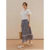 INMAN Women's Tie-Waist Ruffle Puff Sleeve Cotton Shirt