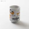 Ippinsha Mino Ware Sushi Teacup, "Living with Cats," 280ml, MK22161