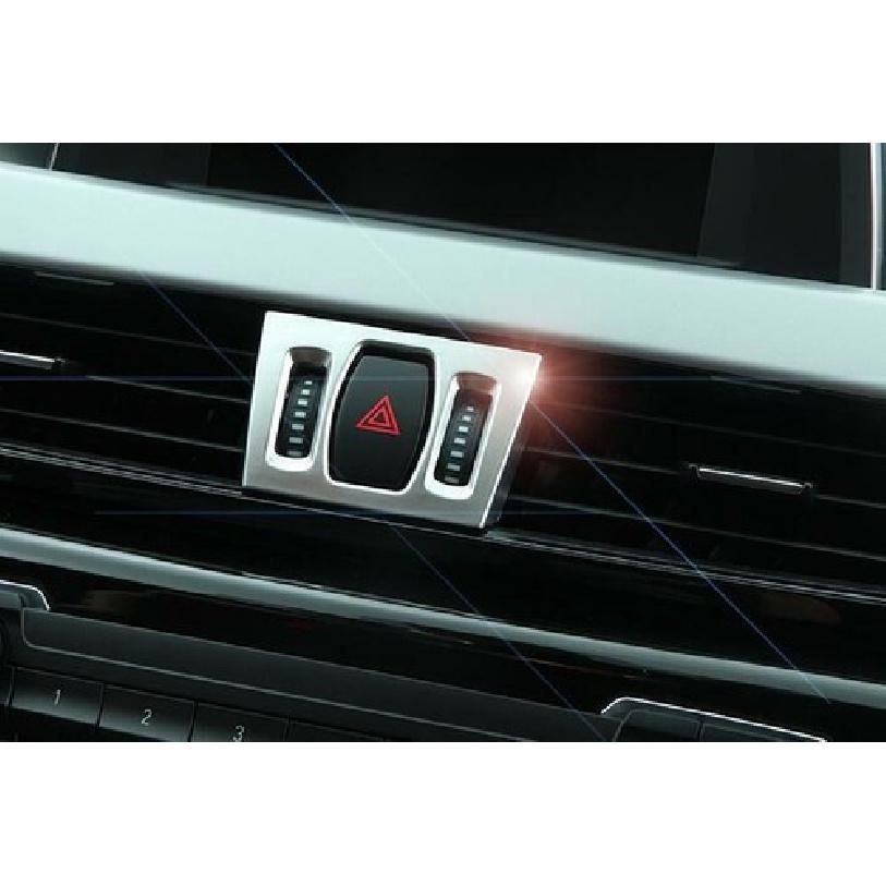 ABS Silver Central Console Air Outlet Vent Trim 3Pcs For BMW X1 2016- F48
