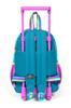 Minik Yuva Squeegee Backpack Pink Turquoise Headphones Skate Pattern Two Compartments 24054