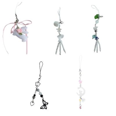 Phone Lanyard Fashionable Keychain Pendant for Mobile Device Eye Catching Keyring Colorful Key Chain Charm Accessory