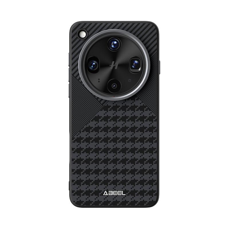 For OPPO Find X8 Ultra Case Magsafe Magnetic Wireless Charging Carbon Graid Pattern Camera Circle Mobile Phone Case
