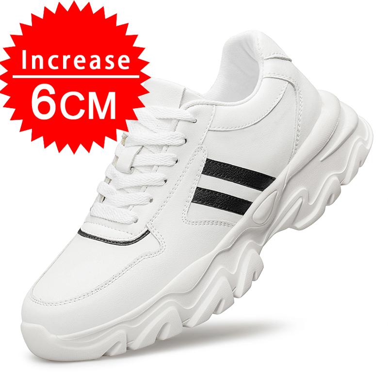 Elevator Shoes for Man Height Increase 6cm Luxury Brand Lift Sports Genuine Leather Men's Hidden Heels Increasing Casual Shoes