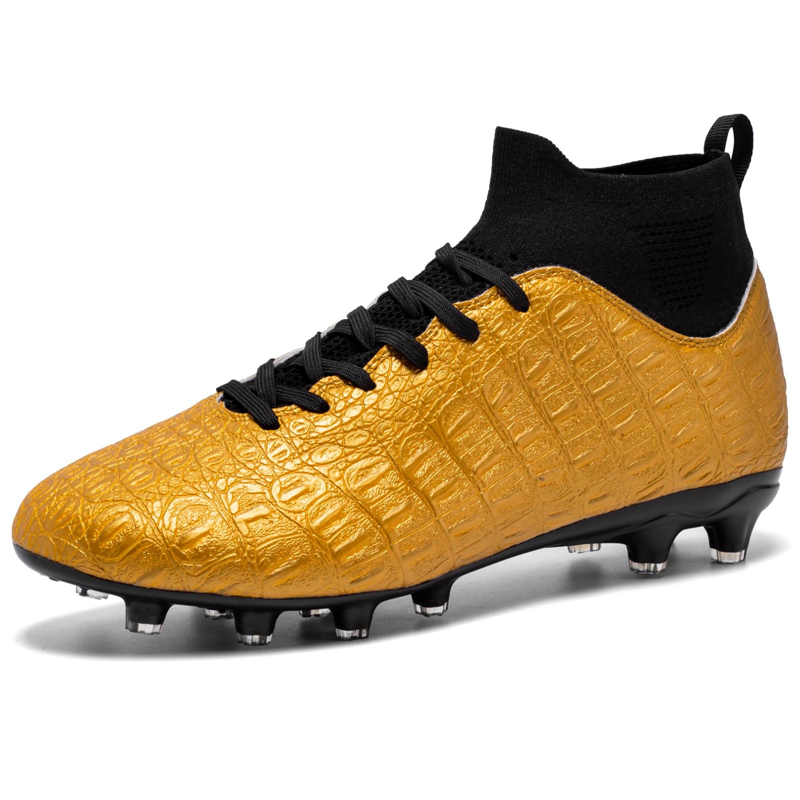 Men s Soccer Shoes FG Anti-Skid High Top Football Boots Boy s Professional Training Shoes Kids Outdoor Soccer Cleats  New 32