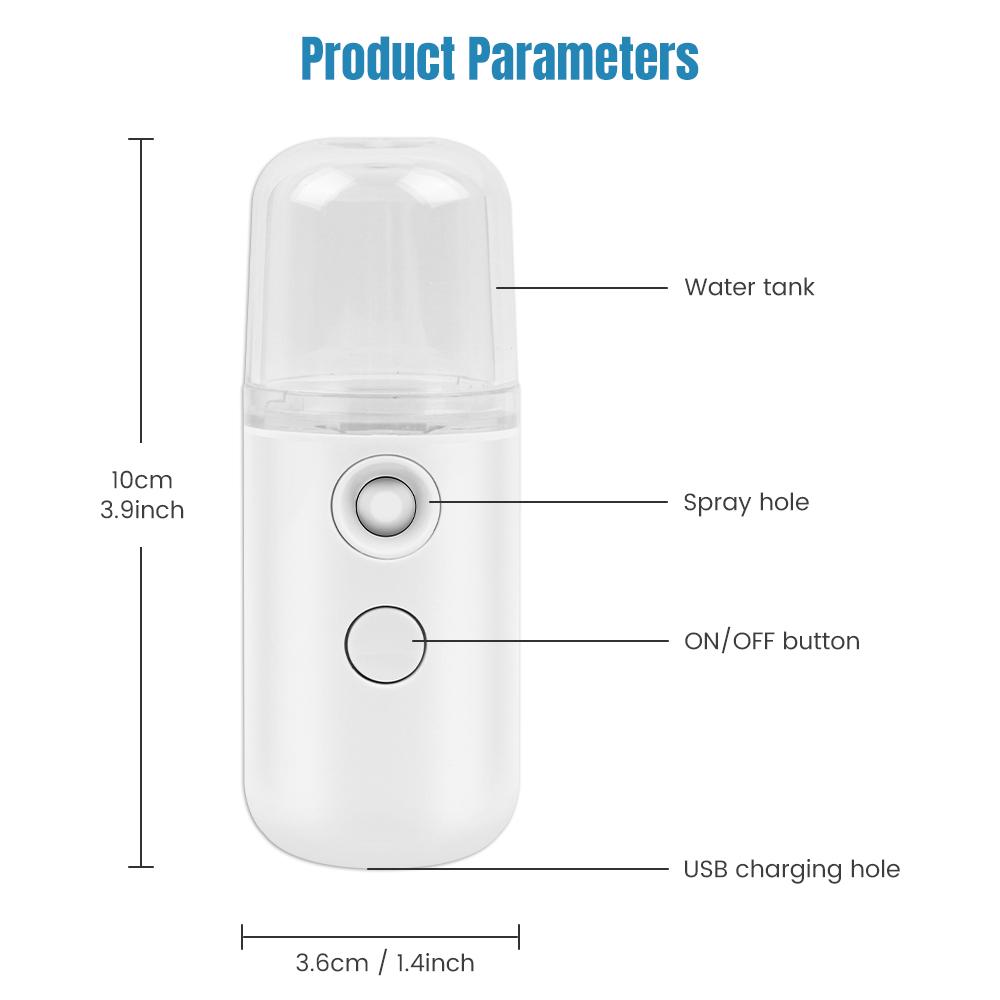 Mini Face Steamer Nano Facial Mister Hydrating Handy Handheld Usb Rechargeable Mini Facial Steamer For Eyelash Extensions Skin
