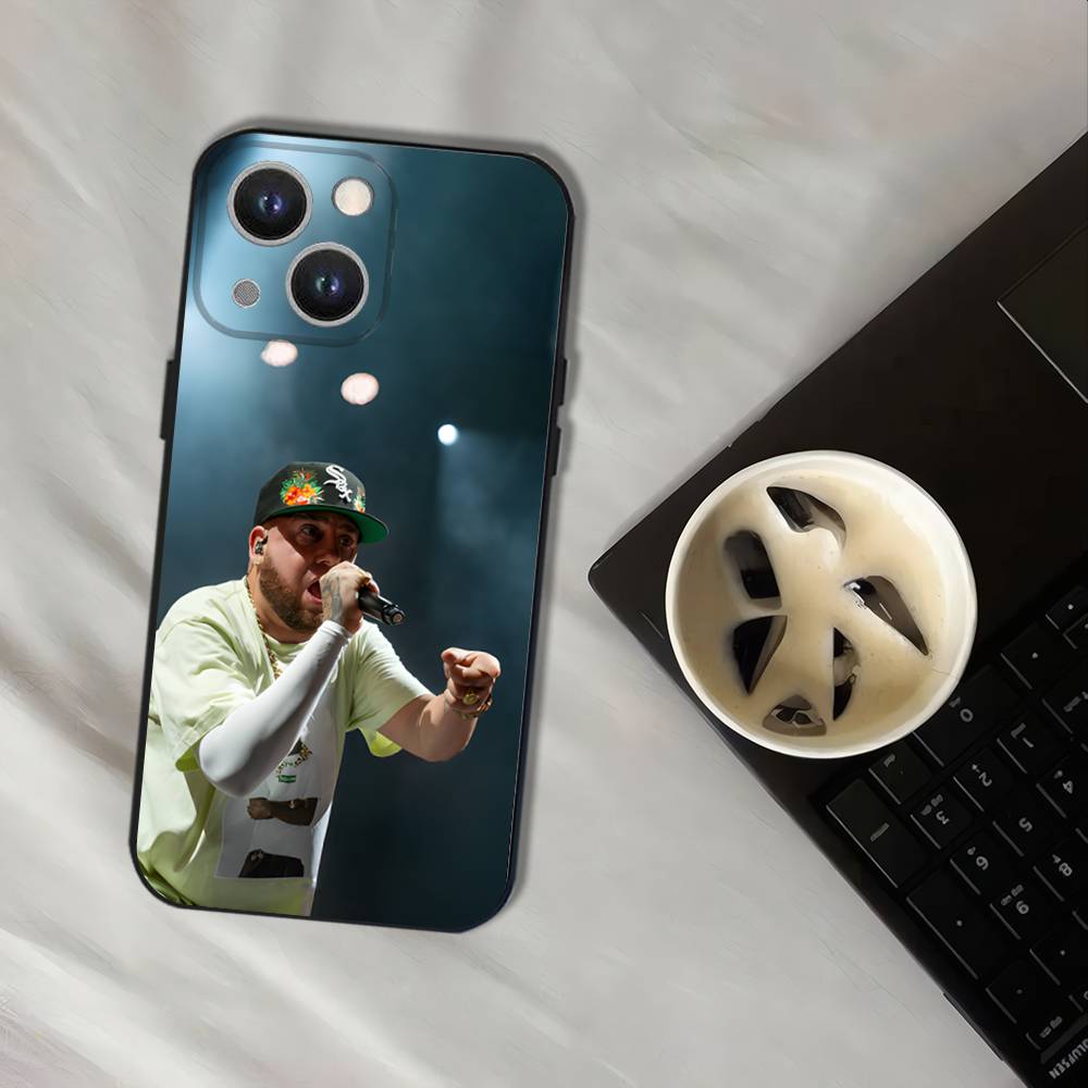 Rapper Maka Aura 2025 Tour Wear-resistant Phone Case For iPhone 17,16,15,14,13,12,11,Pro,XS,Max,XR,Plus Black Soft Cover
