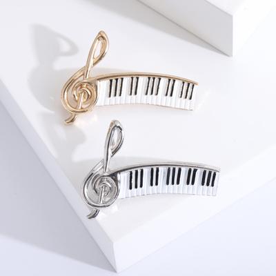 Yousheng Creative Piano Musical Notes Shape Brooch Exquisite Elegant Literary Musical Instrument Badge Wedding Party Jewelry Gift