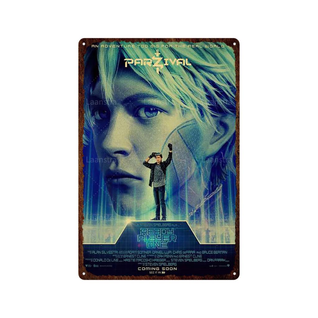 Ready Player One Retro Movie Tin Sign Poster Bar Home Decoration Metal Sign Plaque Decoration Wall Art Decor For Decorating