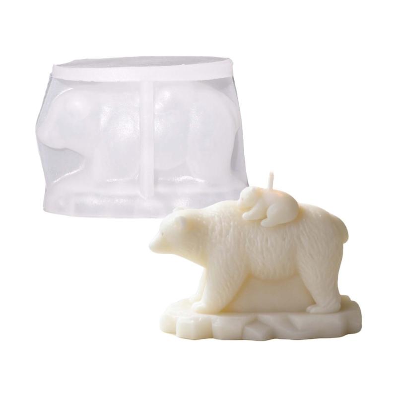 Food Safe Silicone Candle Mould Featuring Lifelikes Mother Northern Bear Designs 1