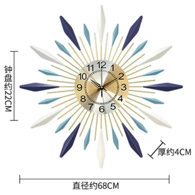Luxury Creative Watch Wall Large Art Simple Metal Silent Home Design Watch Wall Digital Horloge Murale Wood Home DecoratioD1H1Q6