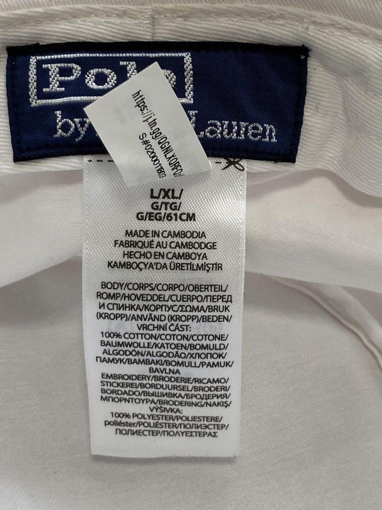 [USED] POLO Bear Embroidered Bucket Hat White XL