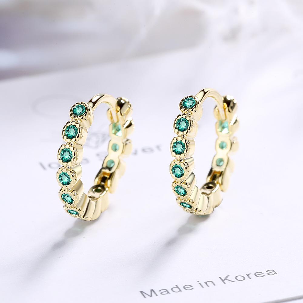 2026 Simple Temperament with Drill Ear Buckle Personalized Fashion Small Geometric Earrings Ear Buckle