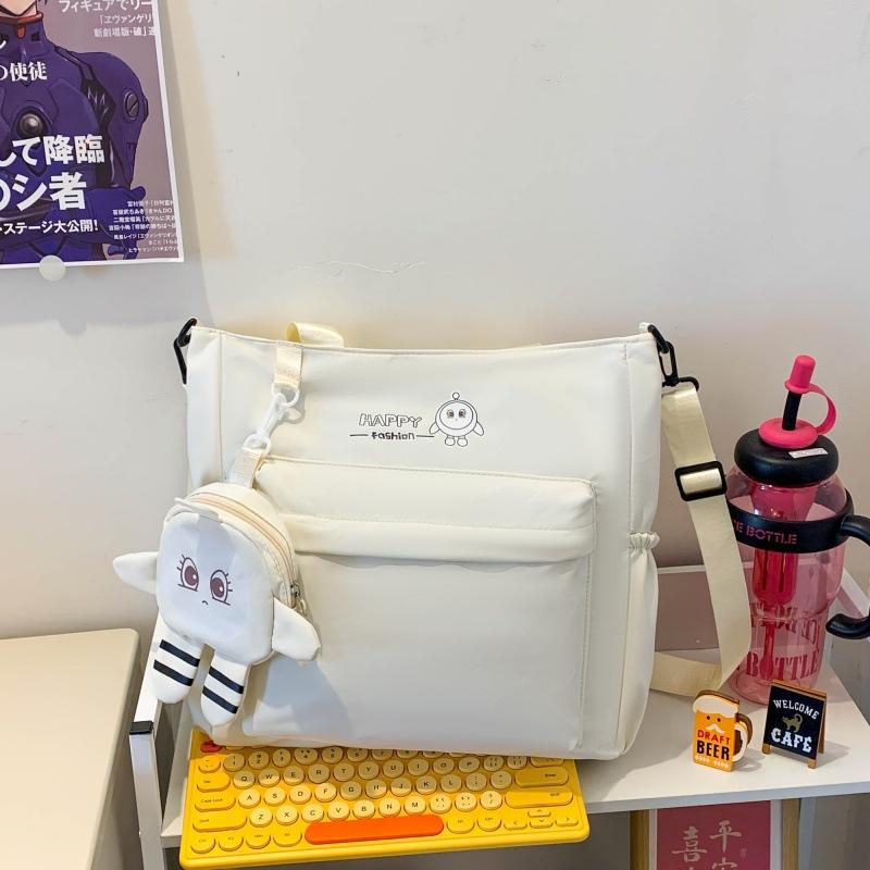 

Новая сумка для репетиторства милая простая через плечо на плечо студенческая сумка для вечеринок и отдыха многофункциональный дорожный рюкзак большой вместимости белый